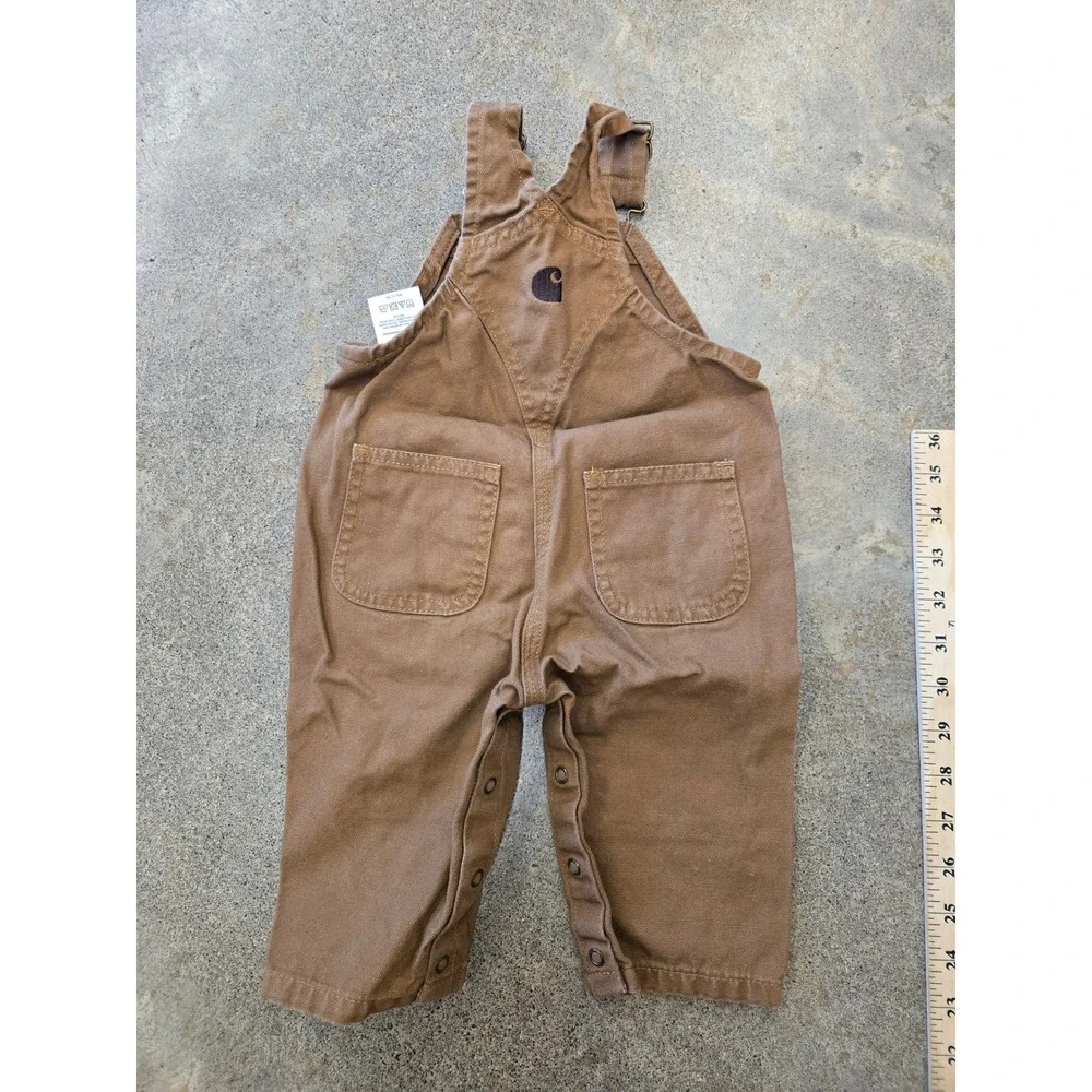 Carhartt Canvas Duck Bib‎ Workwear Overalls Brown 6M